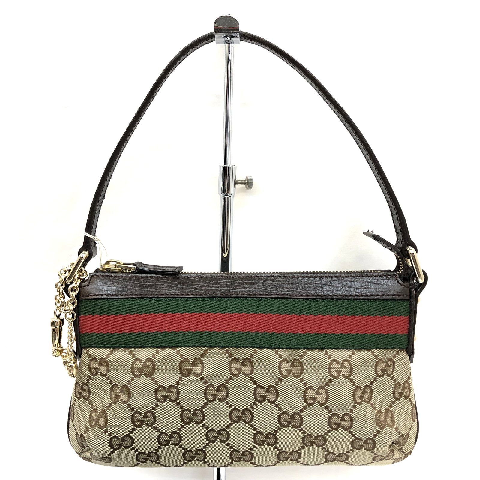 GUCCI アクセサリーポーチ　ハンドバッグ　シェリー　グッチ GUCCI グッチ アクセサリーポーチ ハンドポーチ シェリーライン - メルカリ