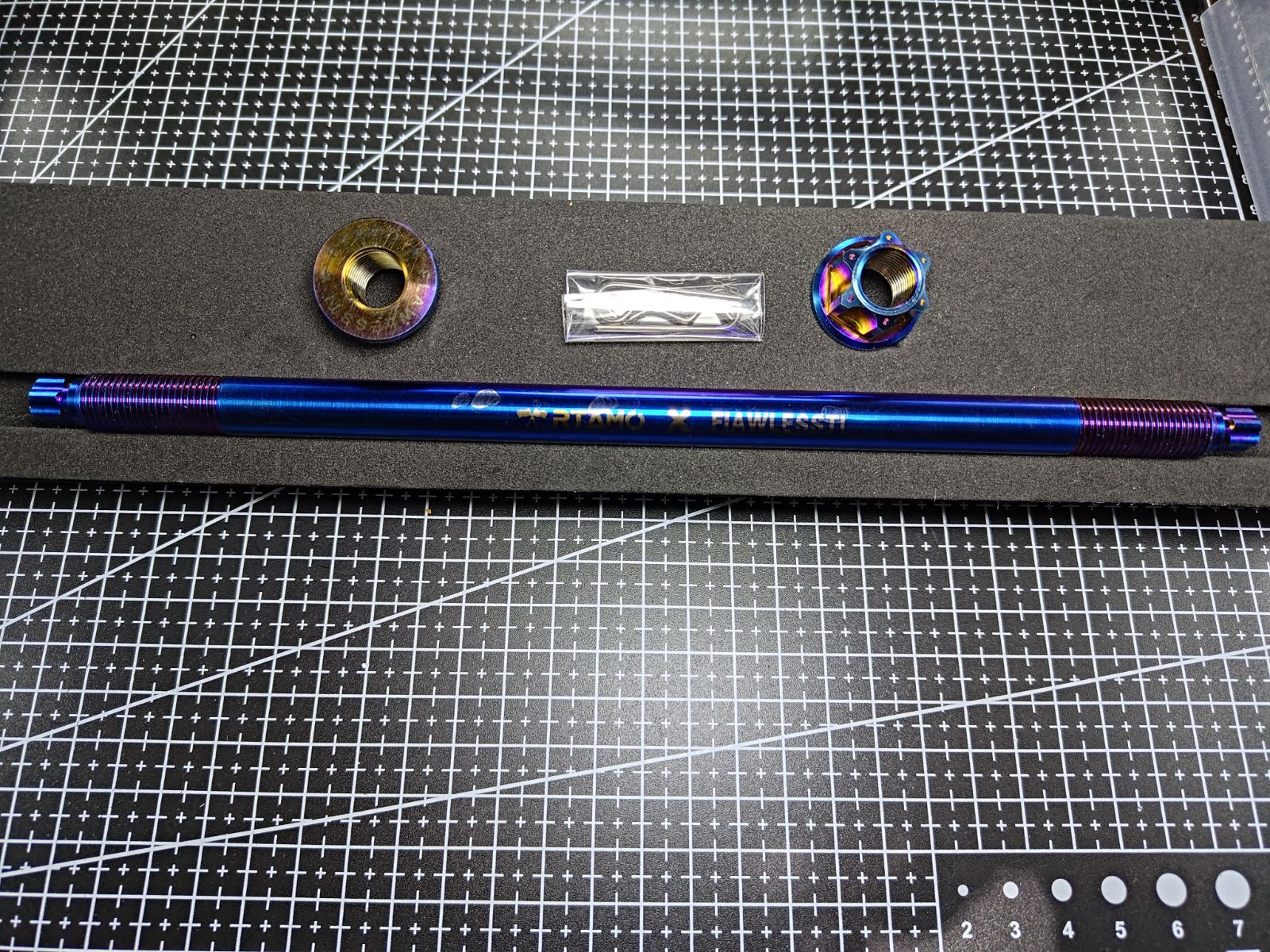 M12×246 P1.25 アクスルシャフト フランジナット セット 64チタン Ti-6AL-4V Gr5 TC4