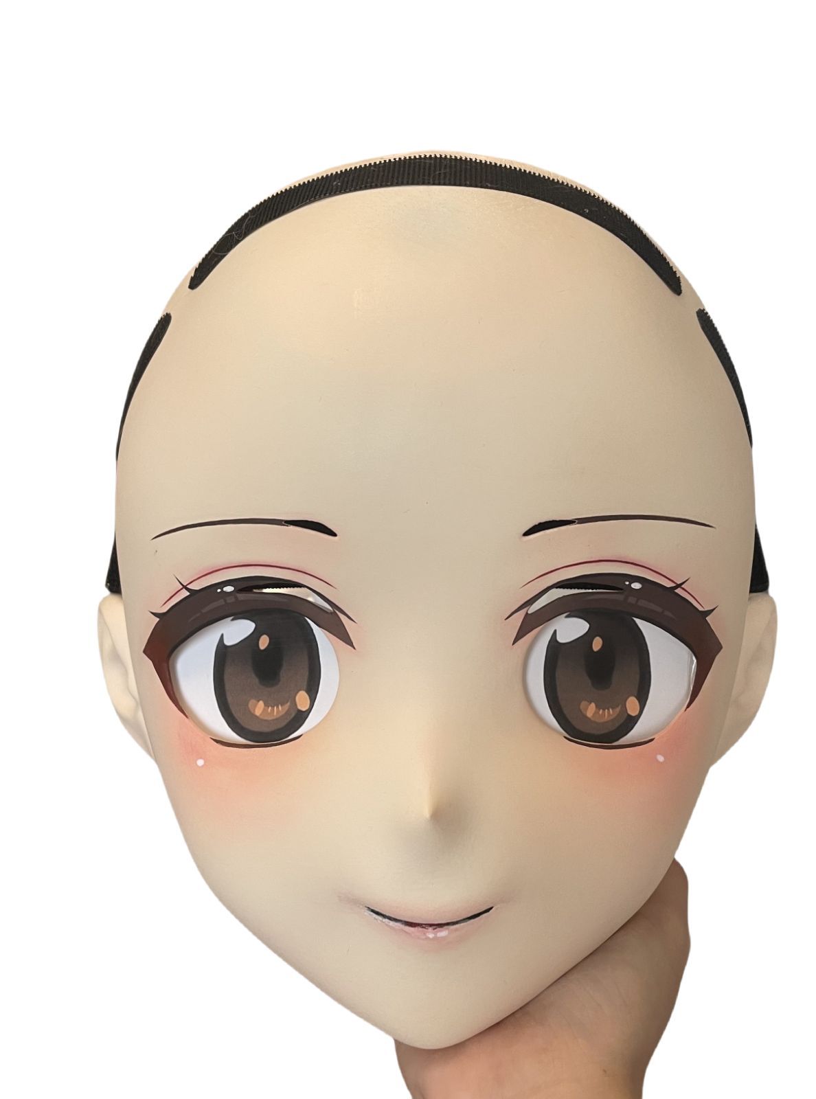 ハーフマスク 眼球付き カツラ付き NO.139 ドール ヘッドロリータ人形 コスプレ 変身 仮装 着ぐるみ kigurumi 二次元