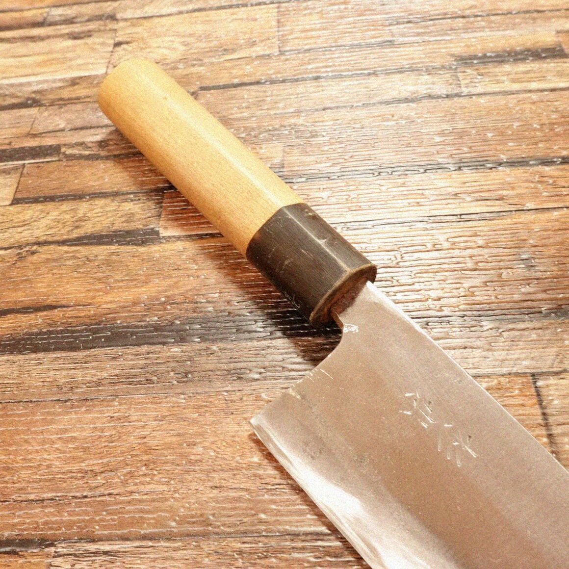 杉本 出刃包丁 研ぎ済 水牛柄 ハガネ 150mm - メルカリ
