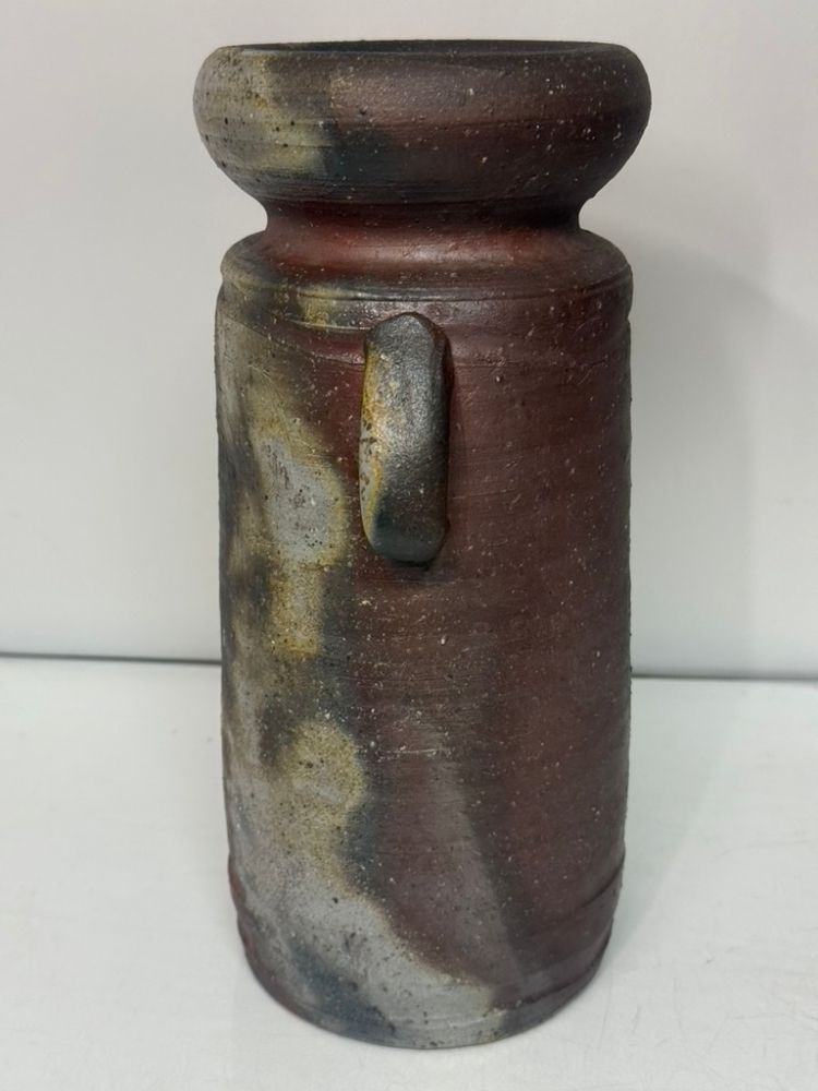 備前焼 木村陶峰 陶正園 大壺 飾り壺 花入 胡麻焼 花瓶 茶道具 7 木村