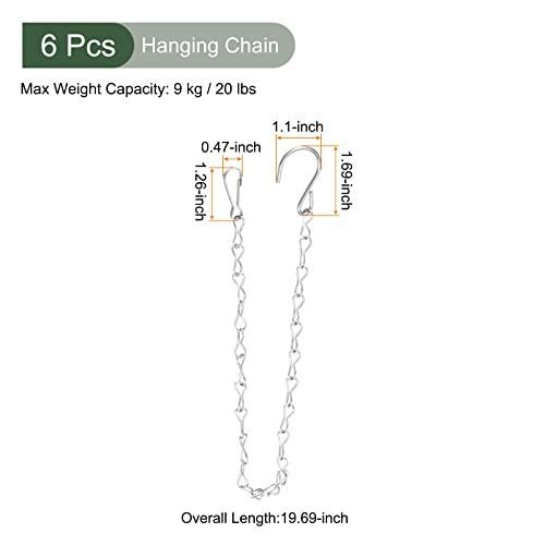 YOKIVE 6個 ハンギングチェーン 吊りチェーン 304ステンレス鋼 拡張