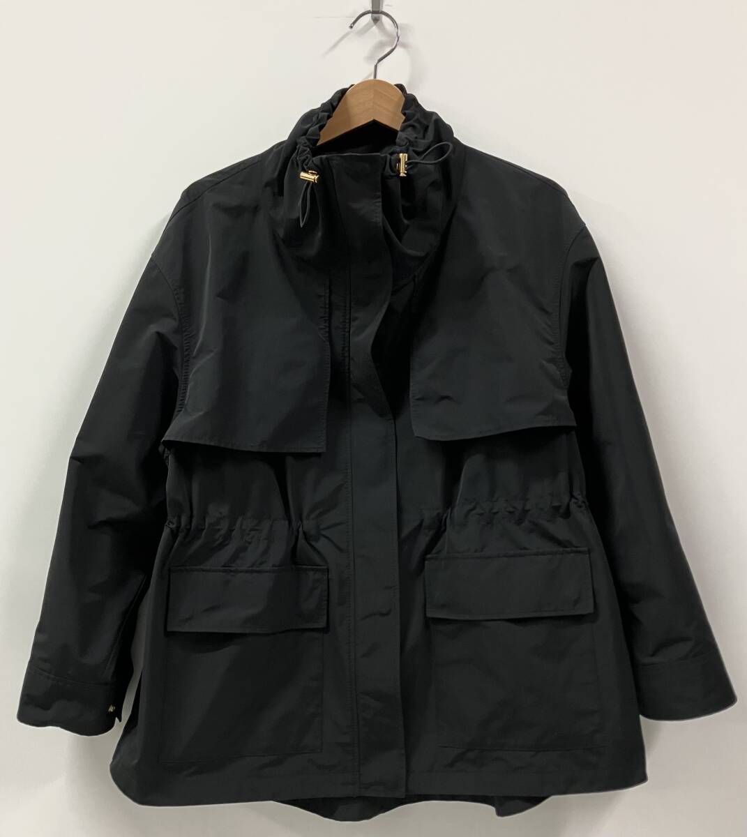 23区 ニジュウサンク ブライトウェザークロス その他コート サイズ44 ポリエステル ブラック
