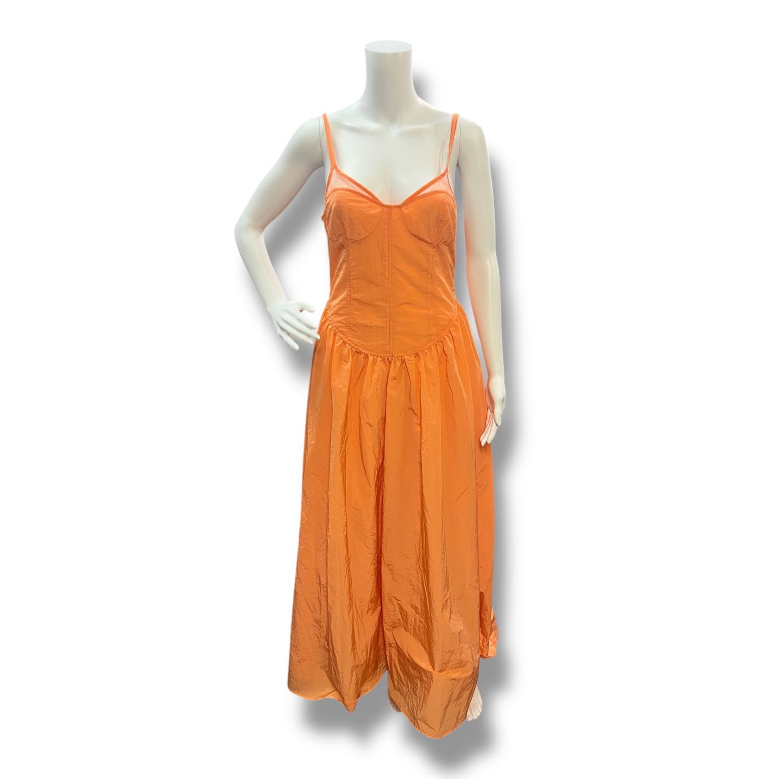 参考上代25300円 ♥品 MAISON SPECIAL Corset Camisole Dress コルセットキャミソールドレス ワンピース 21241265308 オレンジ 38 592A1