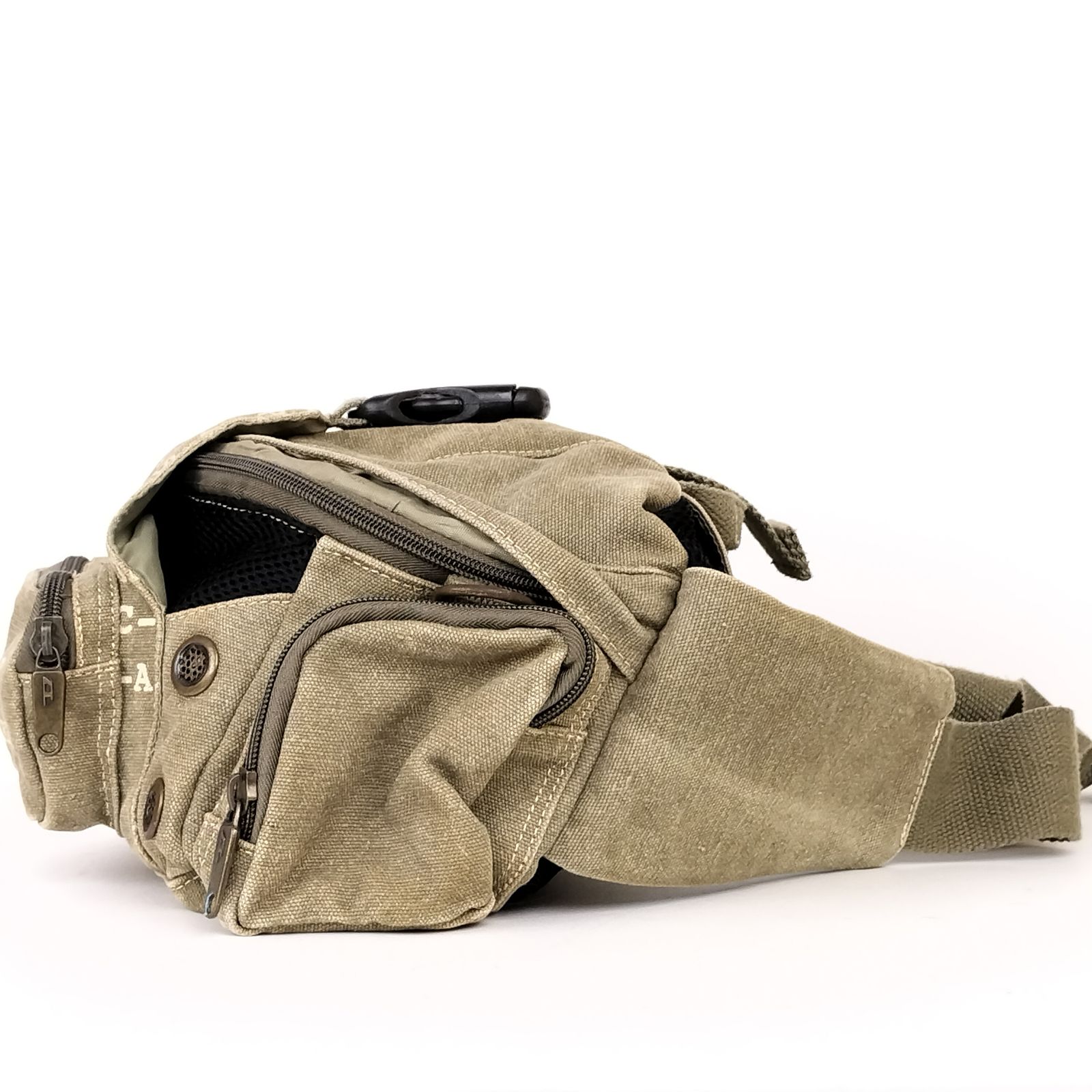 DIESEL ディーゼル☆ ボディバッグ ウエストポーチ/カーキ ミリタリー