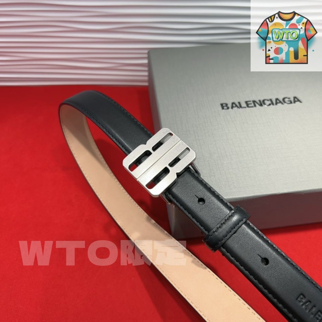 BALENCIAGA　革ベルト 今日WTO】Balenciaga バレンシアガ レザーベルト-OQ38 - メルカリ