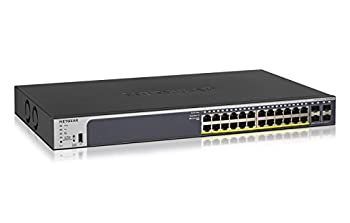 【中古-非常に良い】【輸入･日本仕様】NETGEAR スイッチングハブ ギガ 24ポート PoE+ (全体190W) SFPx4ポート 日本語 GUI スマートスイッチ GS728TP-200AJS