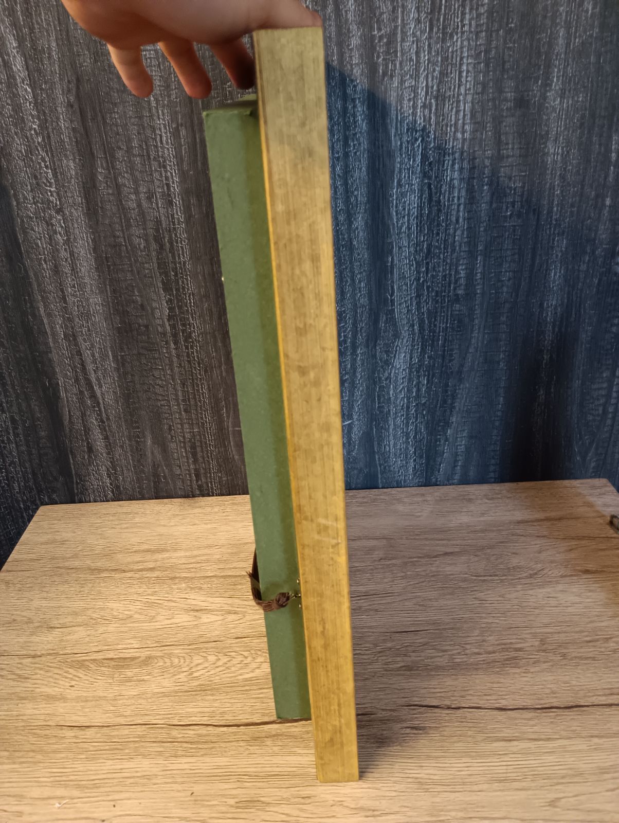 K-1434】箱あり 空額 金縁 角廊 茱萸の舎（グミのいえ） 油彩