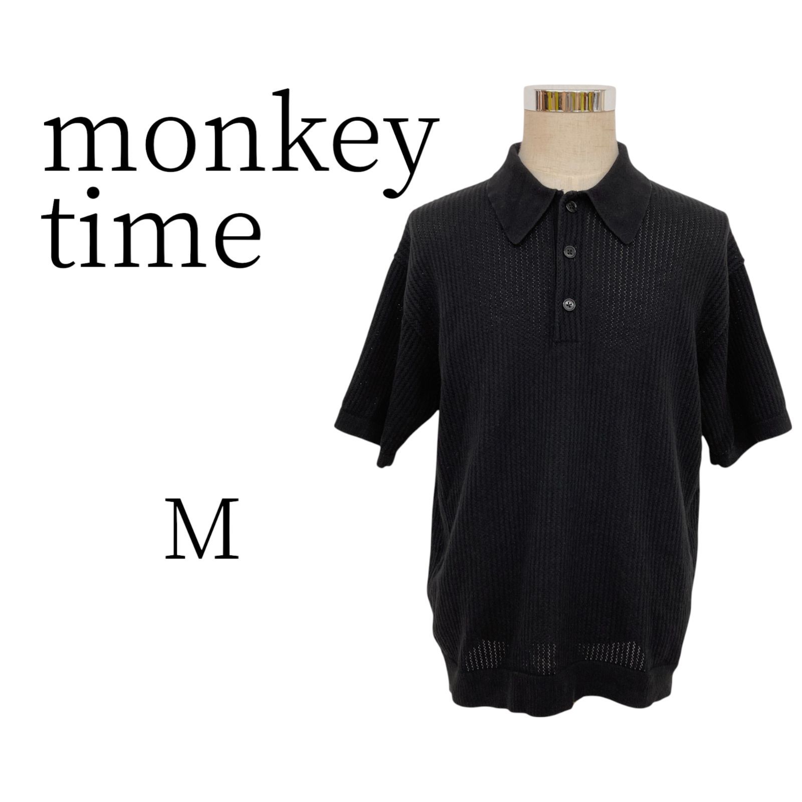 数量限定，限定SALE ★美品 monkey time モンキータイム 黒 トップス M ポロシャツ