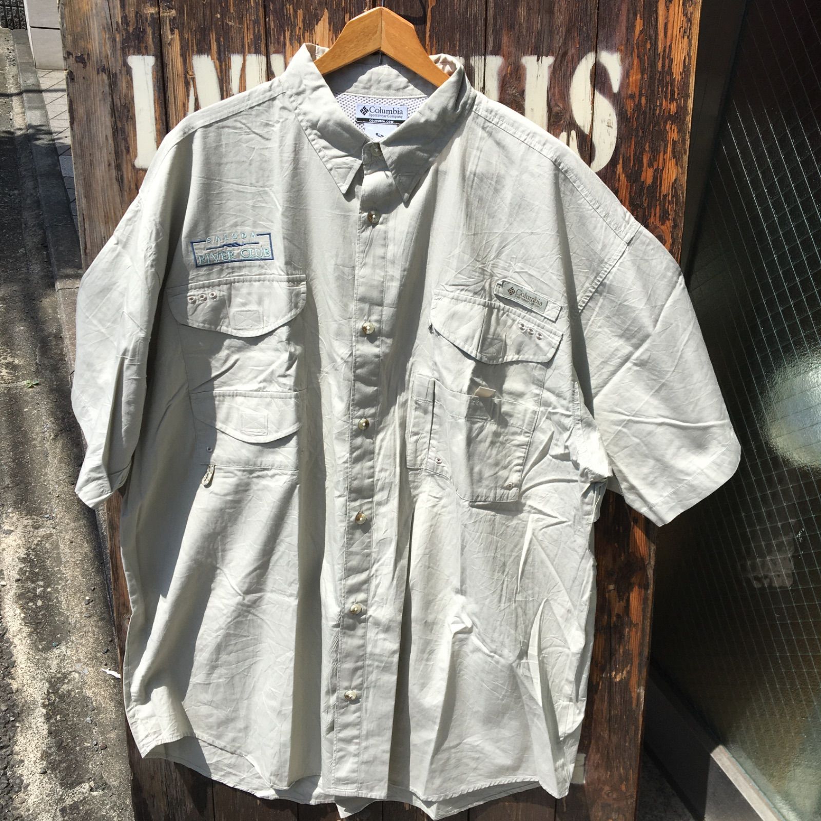 90s【Colombia】コロンビア PFG フィッシングシャツ 半袖シャツ 