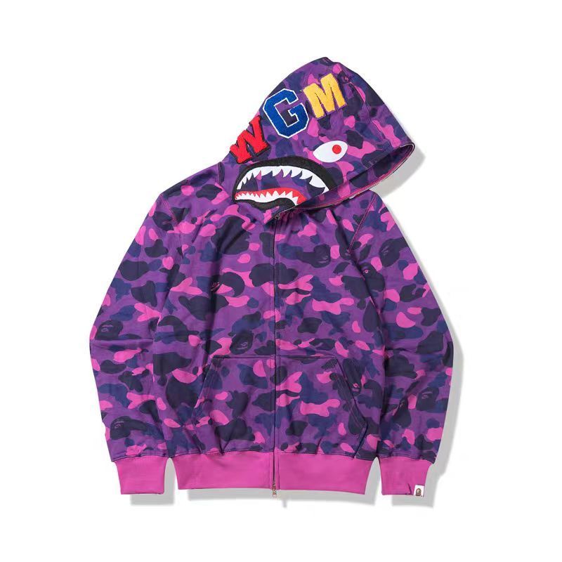 ♡新品♡A BATHING APE アベイシングエイプ 長袖 Sharkシャークパーカー   男女兼用