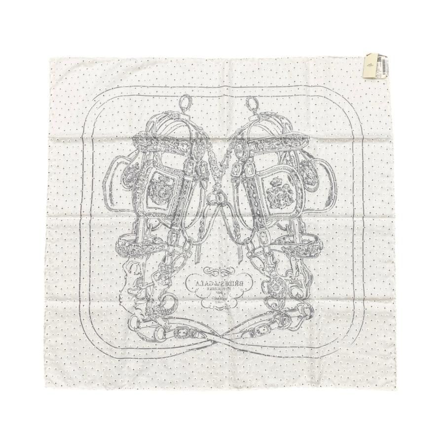 ☆E3837 エルメス シルクスカーフ カレ70 ブリッド・ドゥ・ガラ