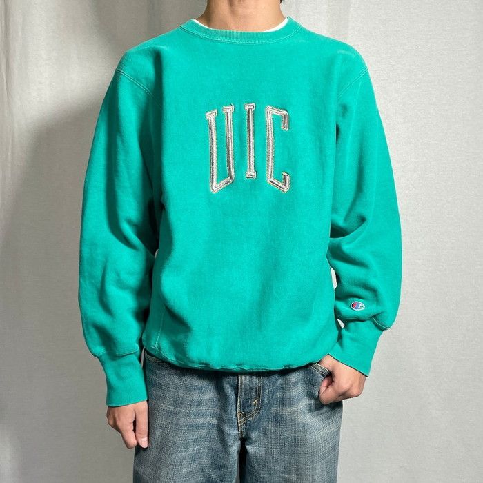 90年代 USA製 Champion チャンピオン REVERSE WEAVE リバースウィーブ 刺繍タグ スウェットシャツ メンズL 