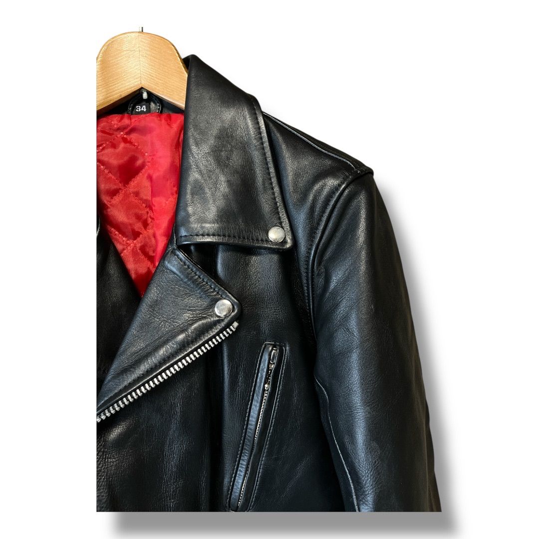 freedom フリーダム レザーダブル ライダースジャケット ロンジャン