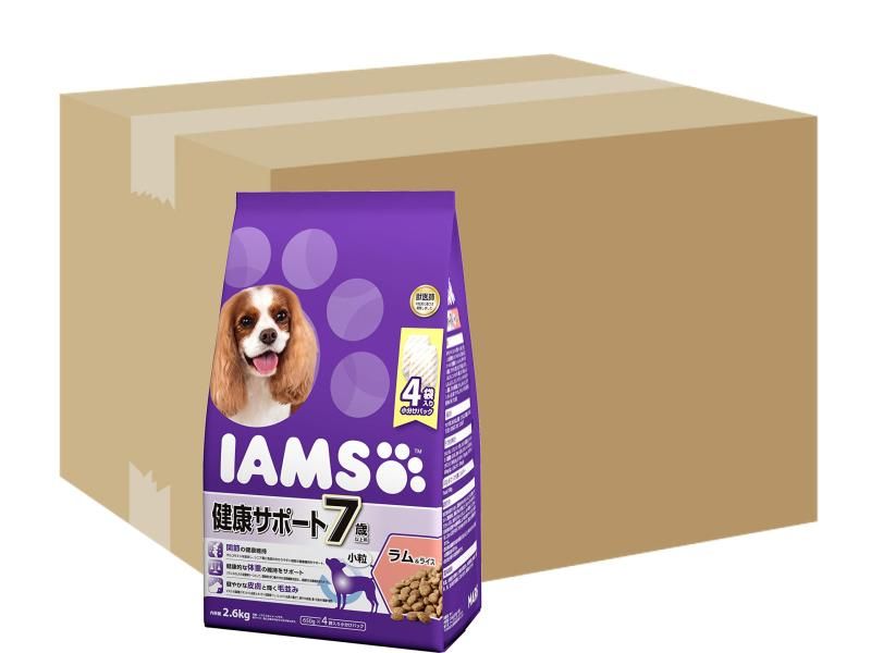 アイムス IAMS ドッグフード 7歳以上用 健康サポート 小粒 ラム-amp-ライス シニア犬用 2.6kg×4 ケース販売