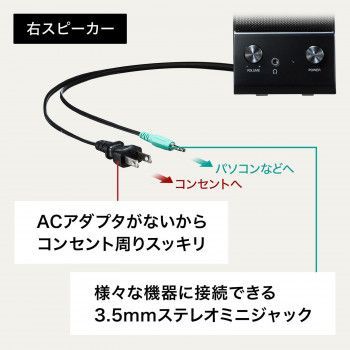 マルチメディアスピーカー MM-SPL14BKN