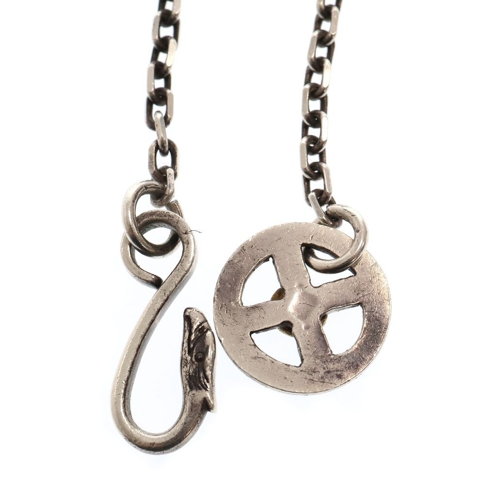 プレーン特大フェザー右向き＋太角チェーン、ホイール、イーグルフック