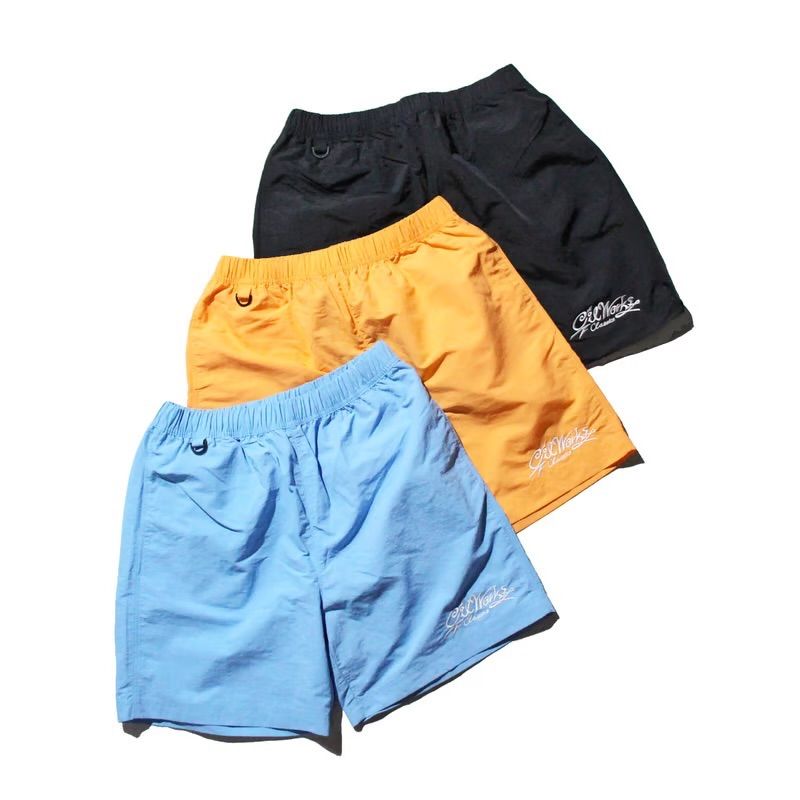 OILWORKS NYLON SHORTS CLASSICS オイルワークス ナイロンショーツ クラシックス ブラック | オレンジ |ライトブルー