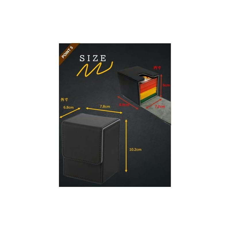 Venssu デッキケース トレカケース 縦入れ マグネット PU レザー
