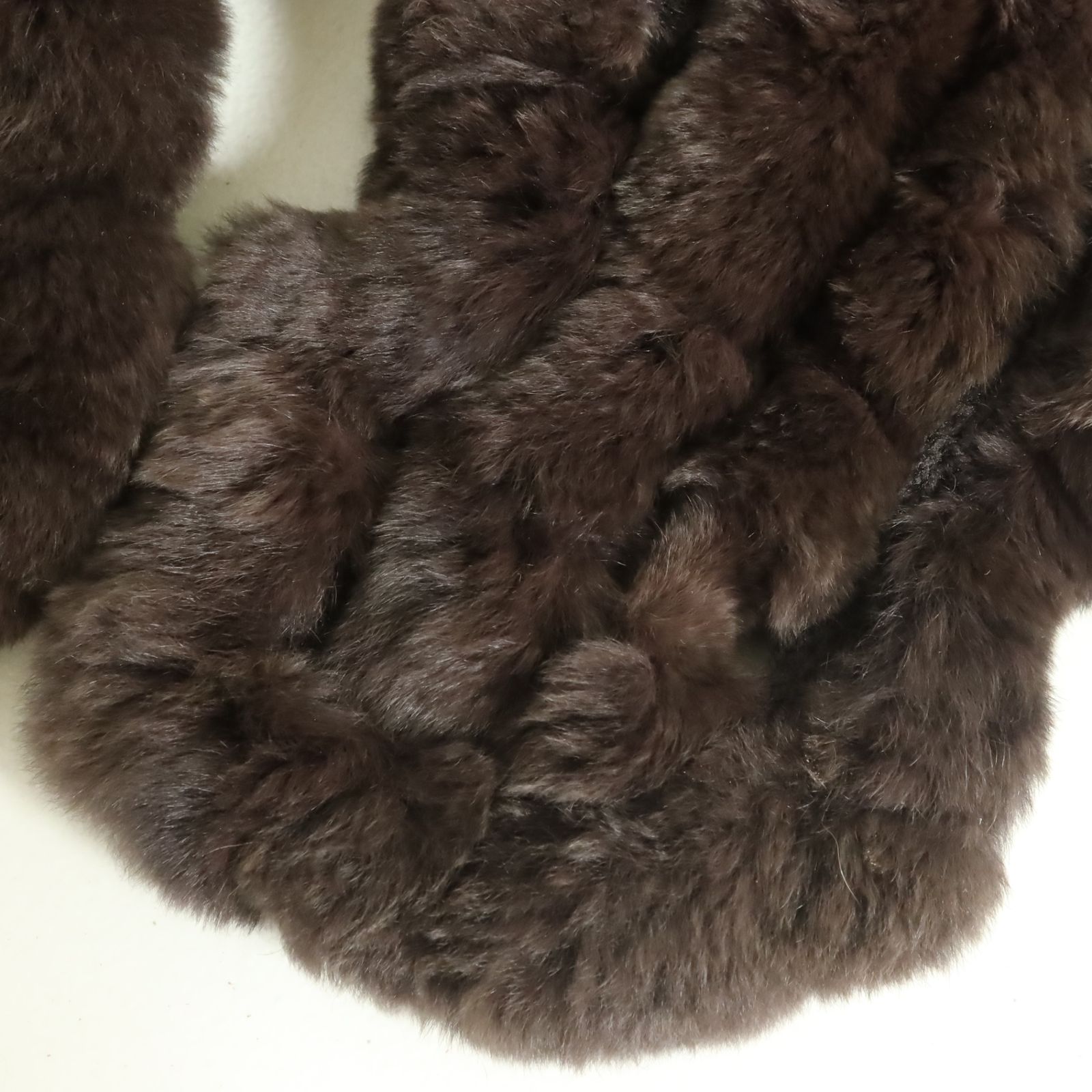 【美品】インゲボルグ★豪華なレッキスファー　マフラーショール　濃いブラウン系　＊ｋ4327 美品】インゲボルグ☆豪華なレッキスファー マフラーショール 濃い