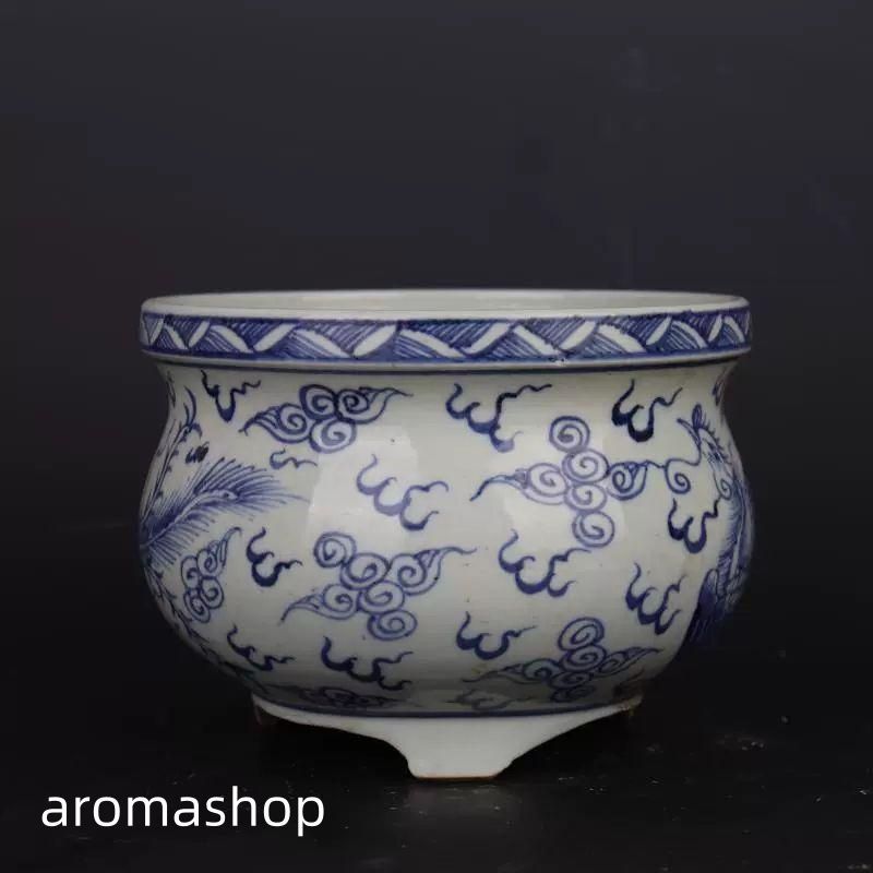 磁器 景徳鎮 開片釉三足香炉 工芸品 置物 唐代 景徳鎮 白磁馬蓋付三足香炉 – 燦禾 SANKA