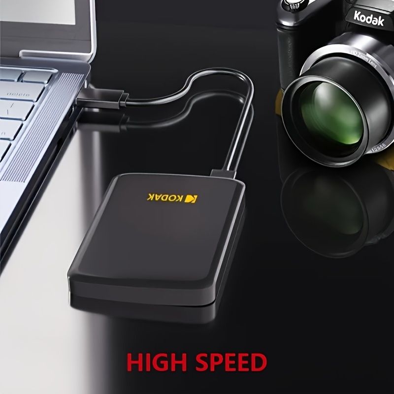 Kodak P150 ポータブル外部ハードドライブ - USB 3.0 高速データ転送 耐久性のある ABS ケース NTFS ファイルシステム LED 活動指示器 安全なストレージとバックアップに最適 多用途 データストレージデバイス | スリーキーポータ