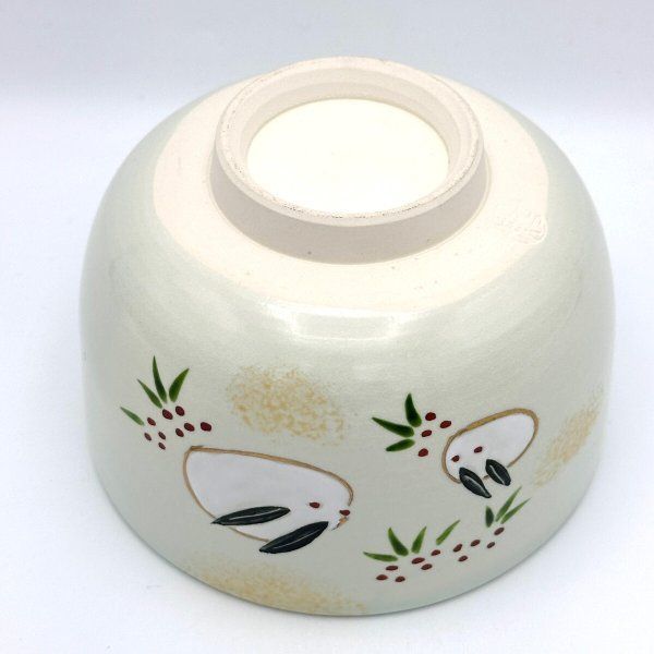 雪うさぎ抹茶碗