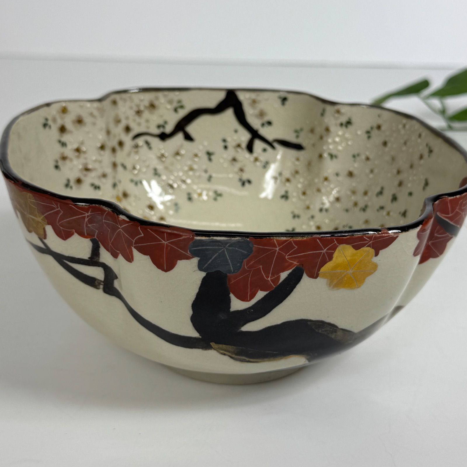 京焼  雲錦模様 手鉢 (お菓子器) 茶道具 京焼 雲錦模様 手鉢 (お菓子器) 茶道具