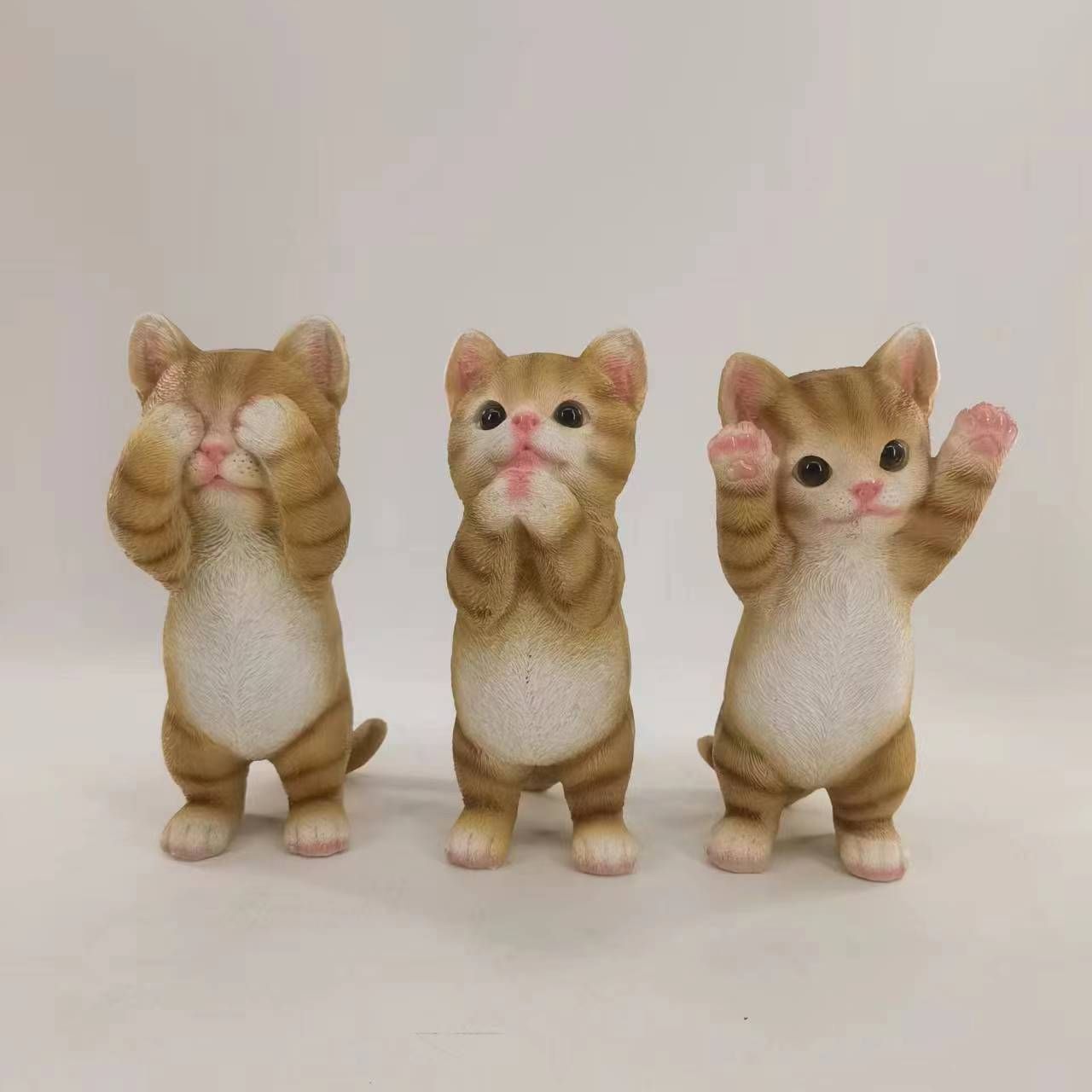【♥︎】猫の置物3個セット かわいい 園芸装飾 ガーデン雑貨 猫の置物3個セット かわいい 園芸装飾 ガーデン雑貨 置物です