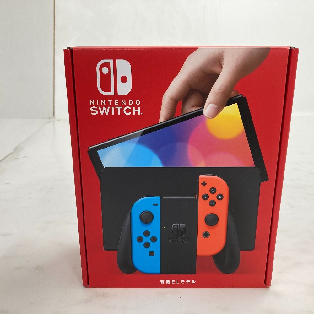 02w04142 Nintendo Switch 有機ELモデル Joy-Con(L)ネオンブルー (R) ネオンレッド  ゲームハード  ※未使用品 【中古品】