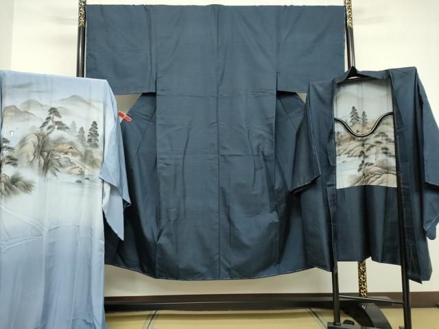 平和屋着物○訪問着 本場染大島紬 霞文 正絹 逸品 CAAV6616vf