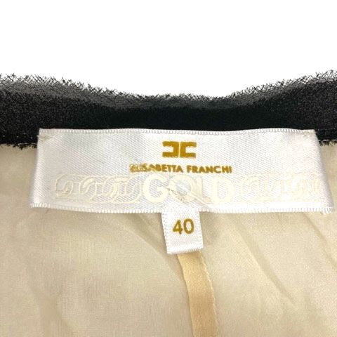 ERISABETTA FRANCHI ひざ丈ワンピース ノースリーブ フレア ERISABETTA FRANCHI ひざ丈ワンピース ノースリーブ フレア