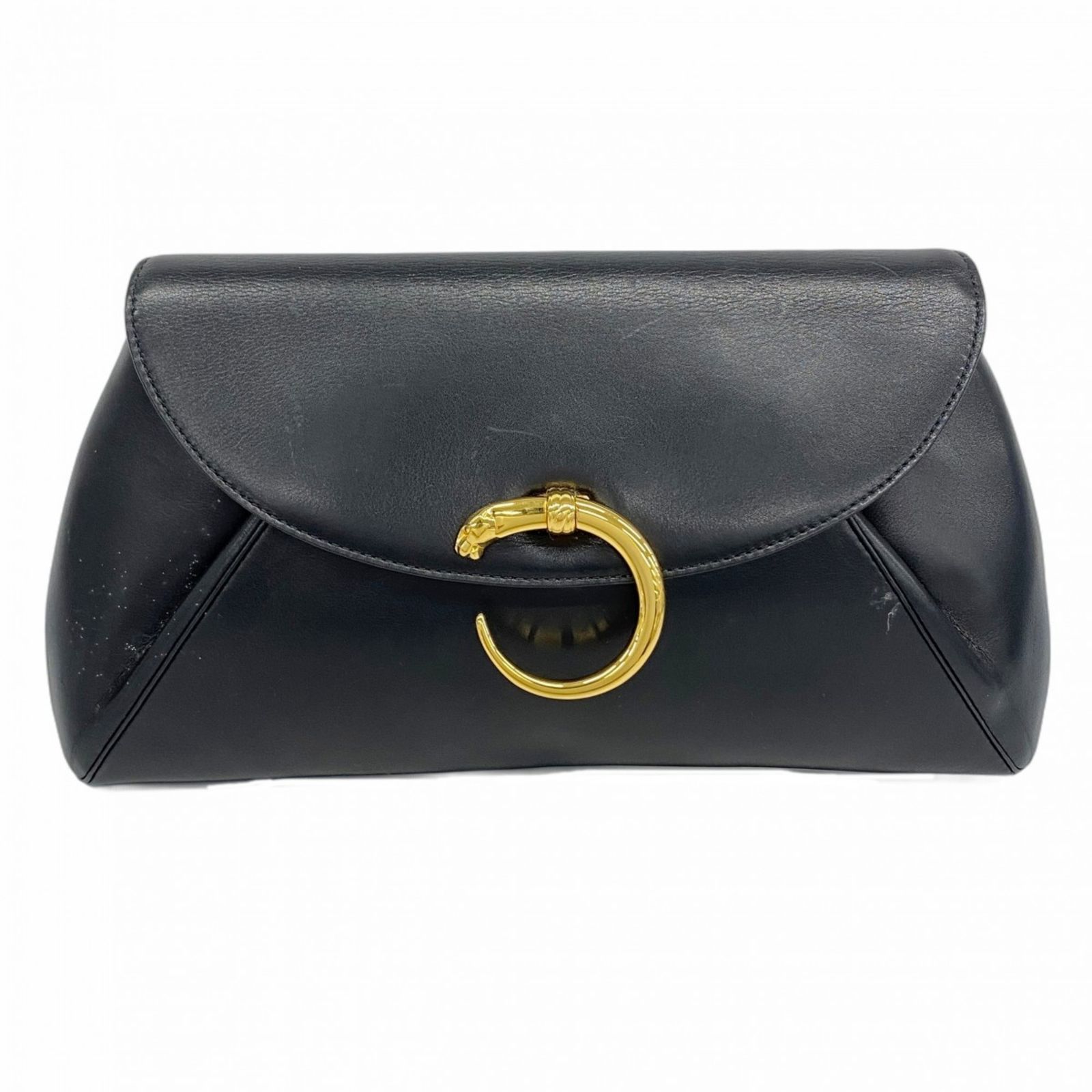 カルティエ Cartier カルティエ クラッチバッグ パンテール レザー ブラック レディース