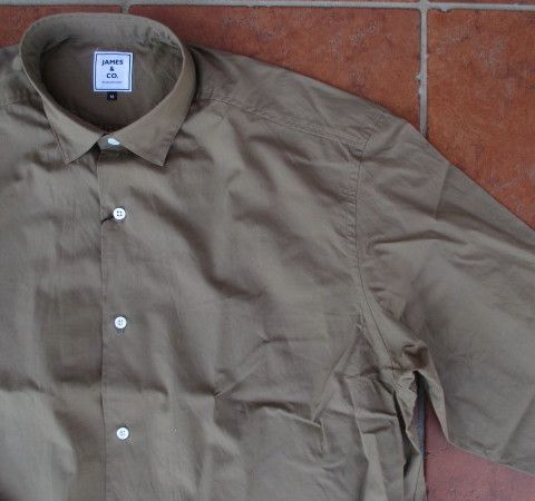 定価18700円の商品 ジャパンメイド こだわりのシャツ 小さめの襟元とビッグサイズのサイズ感で羽織るように着る JAMES-CO JAPAN SMALL COLLAR BIG SHIRTS