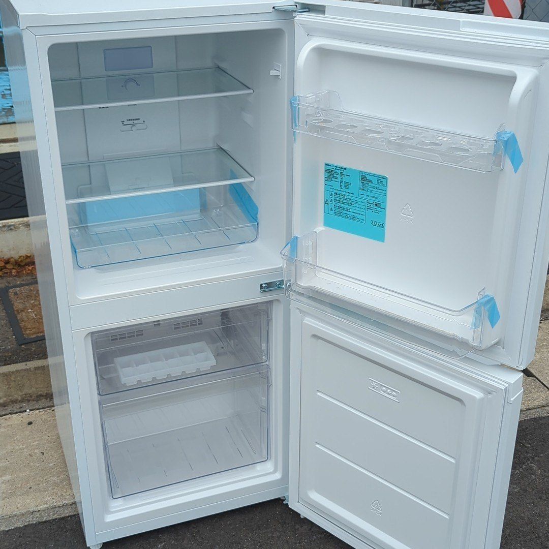 【高年式極美品】2024年製ハイアール2ドア冷凍冷蔵庫　JR-NF121B-W 6/24売済ハイアール/Haier 冷蔵庫 JR-NF121B 2024年製 121L 2ドア 高年式