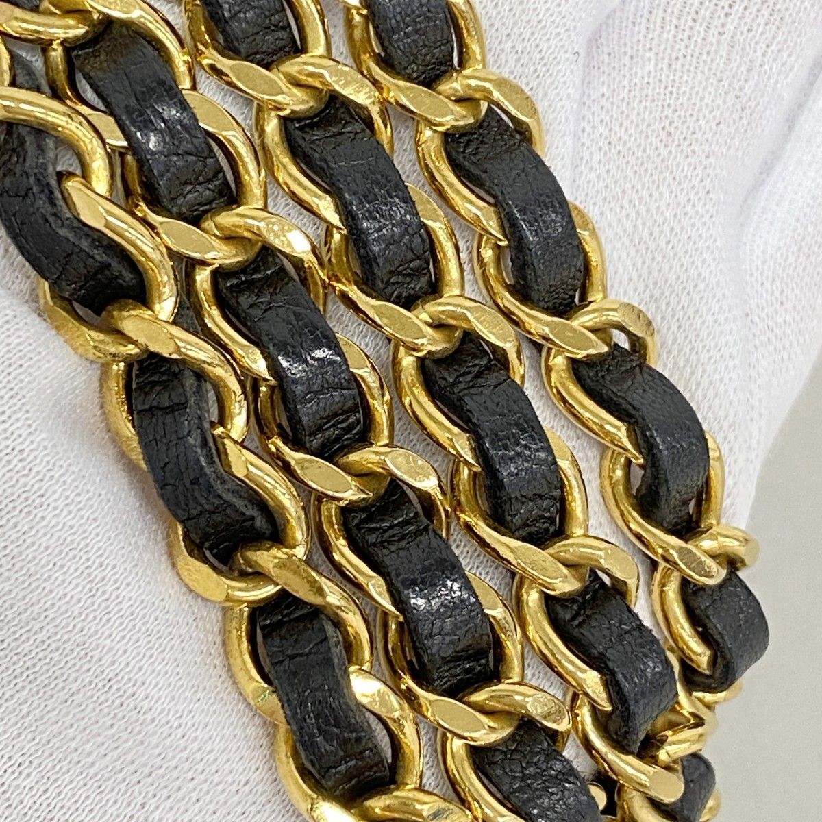 【シャネル】チェーンベルト ブラックの南京錠がアクセント☆ ベルト - その他のアクセサリー | CHANEL