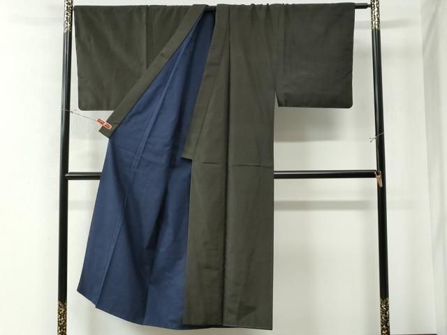 平和屋着物●男性 紬 縞 正絹 ♥ CAAW8125yc