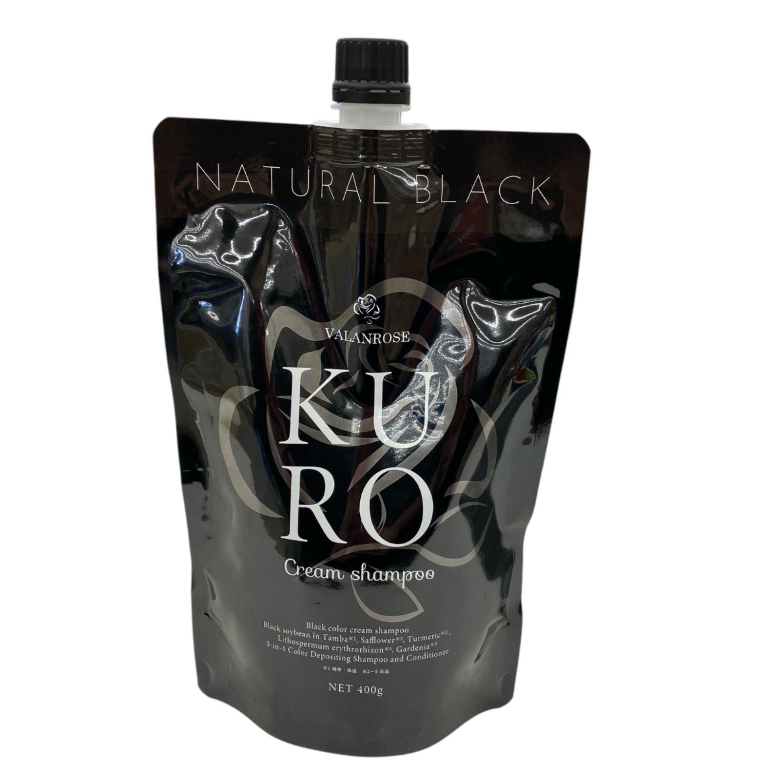 KURO Cream shampon ナチュラルブラック 400g 3個セット KUROクリームシャンプー(ナチュラルブラック) バランローズ 400g✕3個