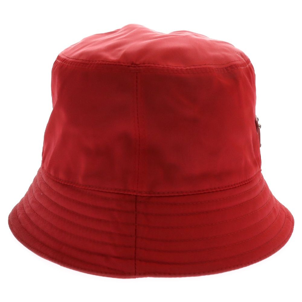 PRADA (プラダ) トライアングルロゴ ナイロンバケットハット 帽子