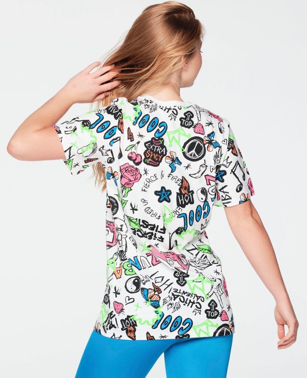 即発送☆ZUMBA・ズンバ☆Fired Up Slashed Back Top (ZUMBA