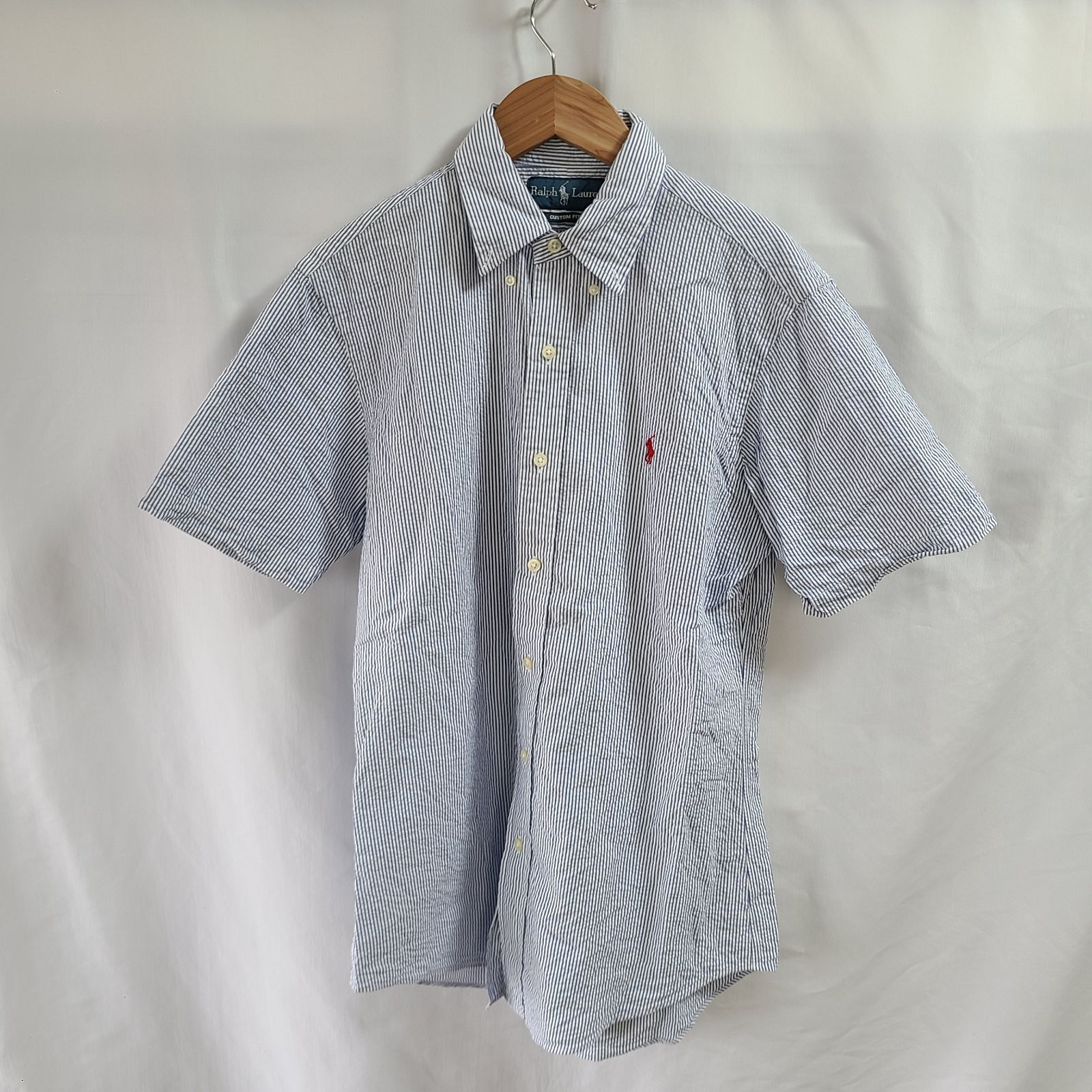 z823 Ralph Lauren Ralph Lauren シャツ 半袖 ストライプ ブルー