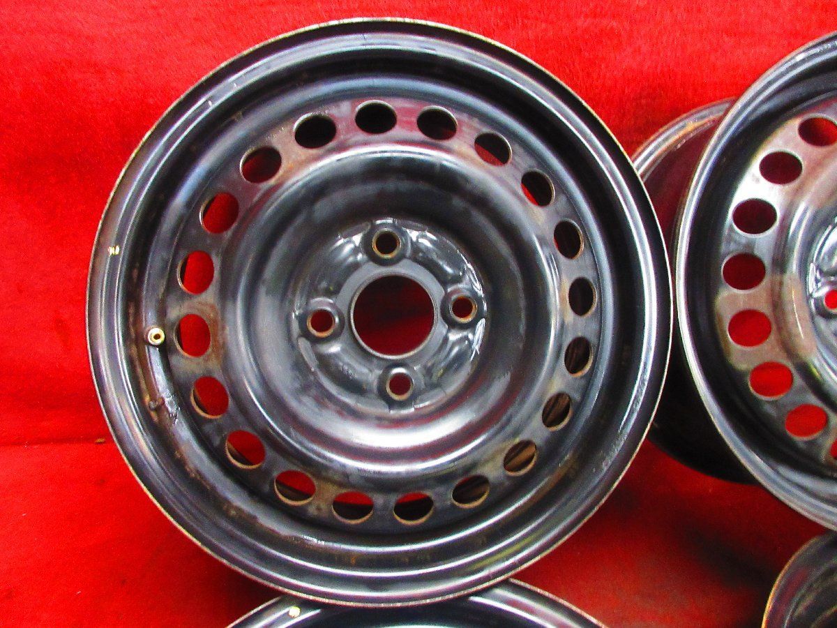 【新車外し】ホンダ 純正 スチール 14in 5.5J +45 PCD100 4本セット ノーマル戻し スタッドレス用 フィット フリード シビック 納車外し ホンダ系 鉄ちんホイール 14インチ 5.5J +45 PCD100 4穴 ハブ径