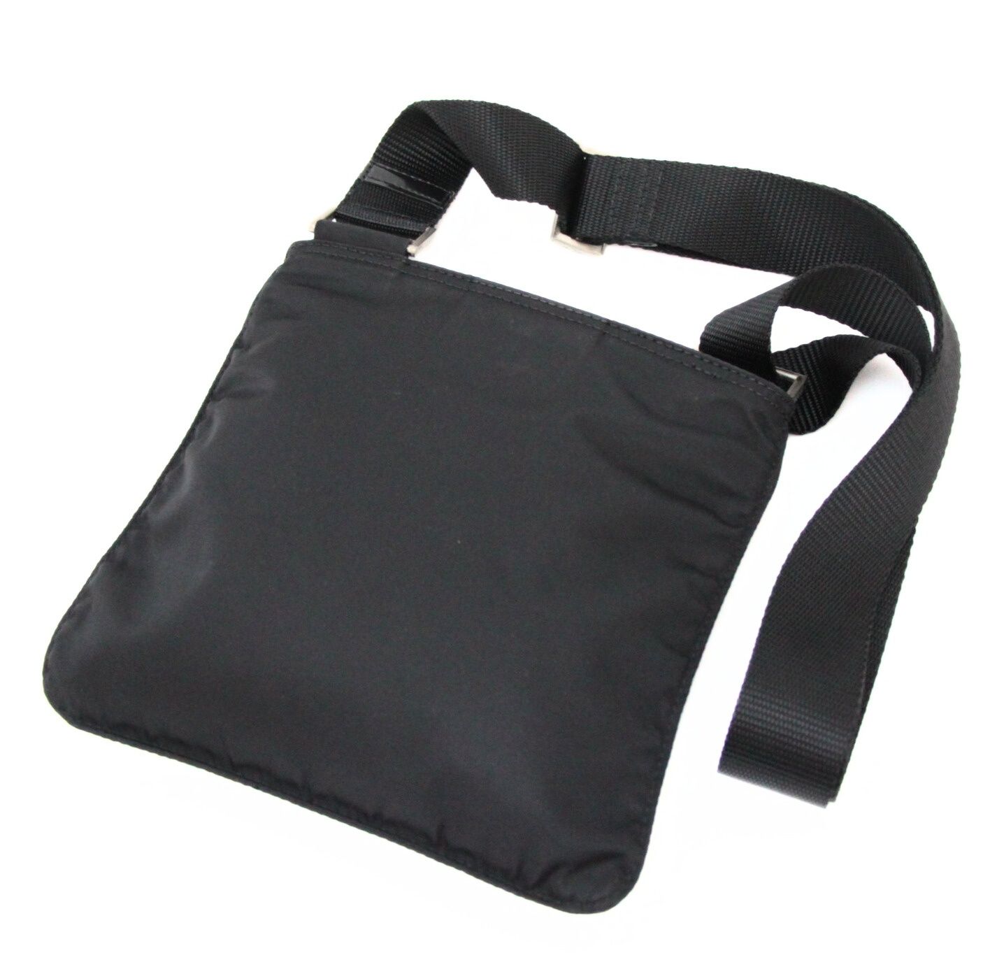 美品 プラダ PRADA ミニショルダーバッグ マチ無し ナイロン