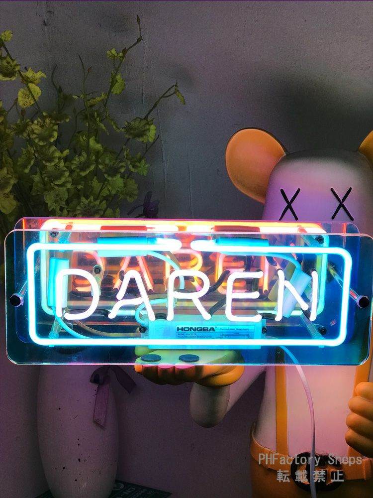 限定商品 ネオンサイン DAREN! ネオン管 省エネ 大人気オーダーメイド