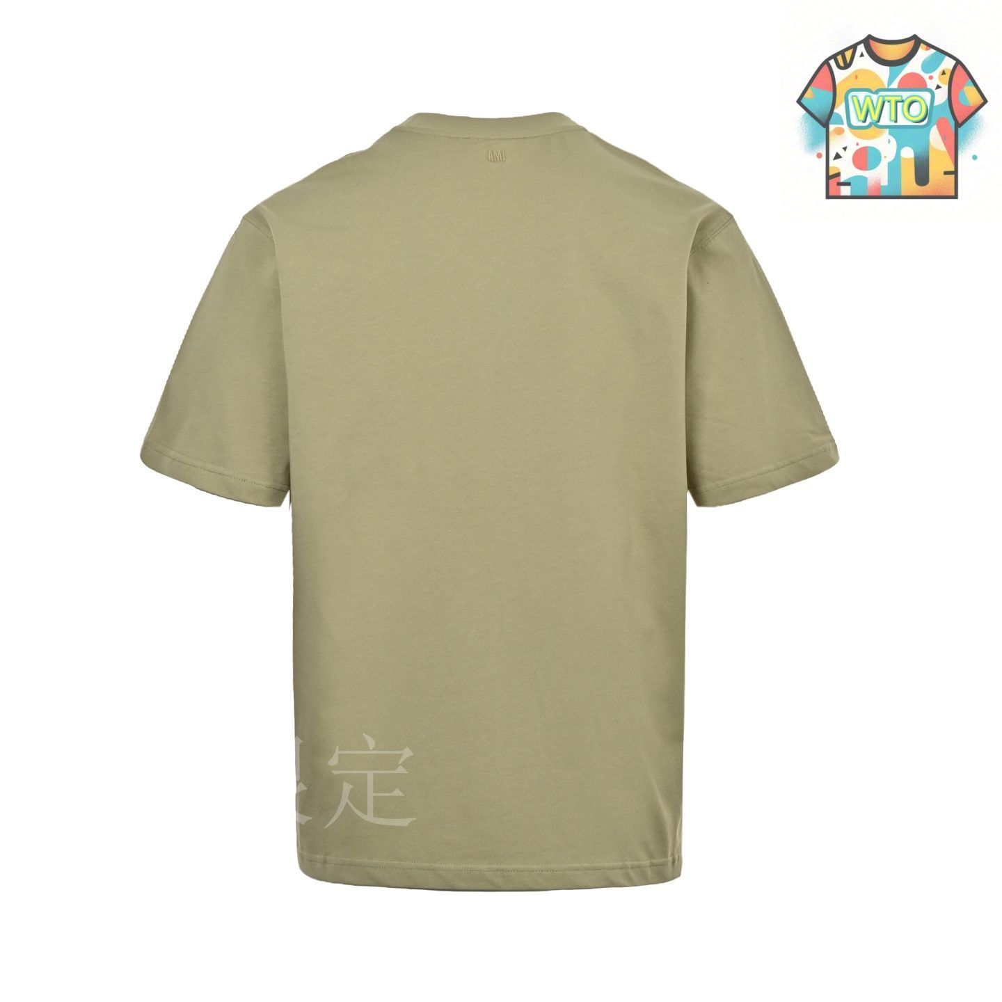 AMI ベージュTシャツ　ハート刺繍 ami ホワイト Tシャツ 赤いハート刺繍 - メルカリ