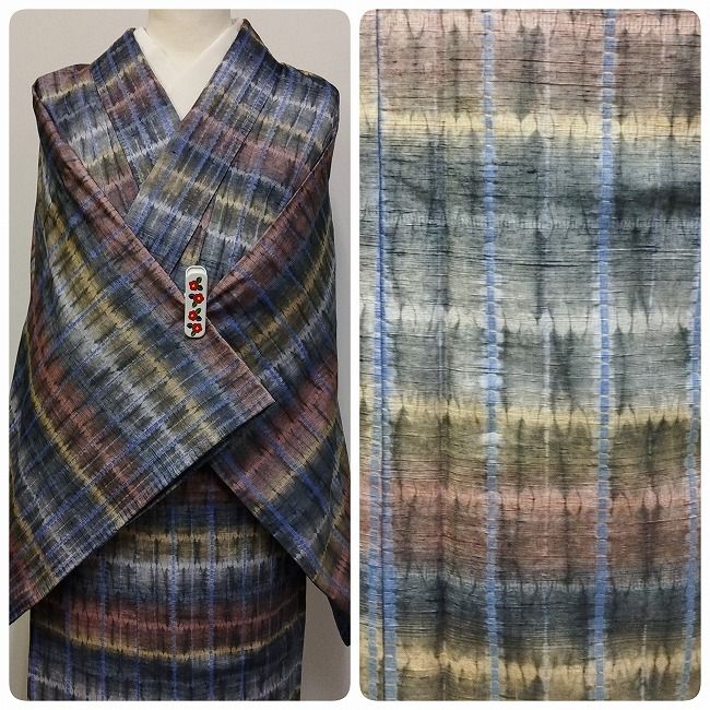 新品未使用 浴衣 雪花絞り風 ターコイズブルー 高級浴衣 夏着物 綿