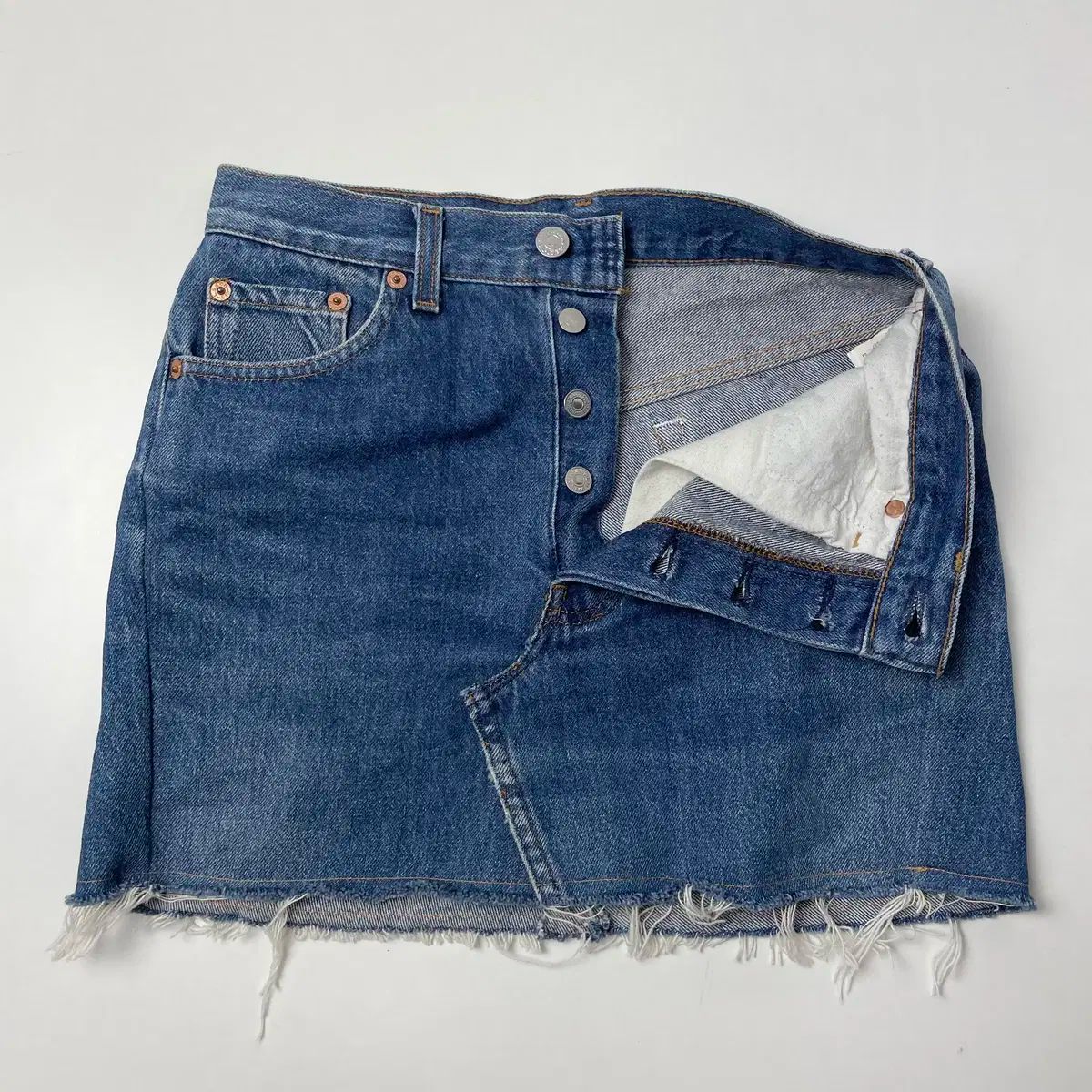 【逸品】 LEVI'S(リーバイス) 501 USA カットオフ デニムスカート スカート