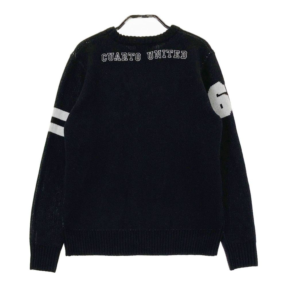 CUARTO UNITED クアルトユナイテッド セーター ニット Vネック 超美品クアルトユナイテッド セーター レッド×白 ニコちゃん