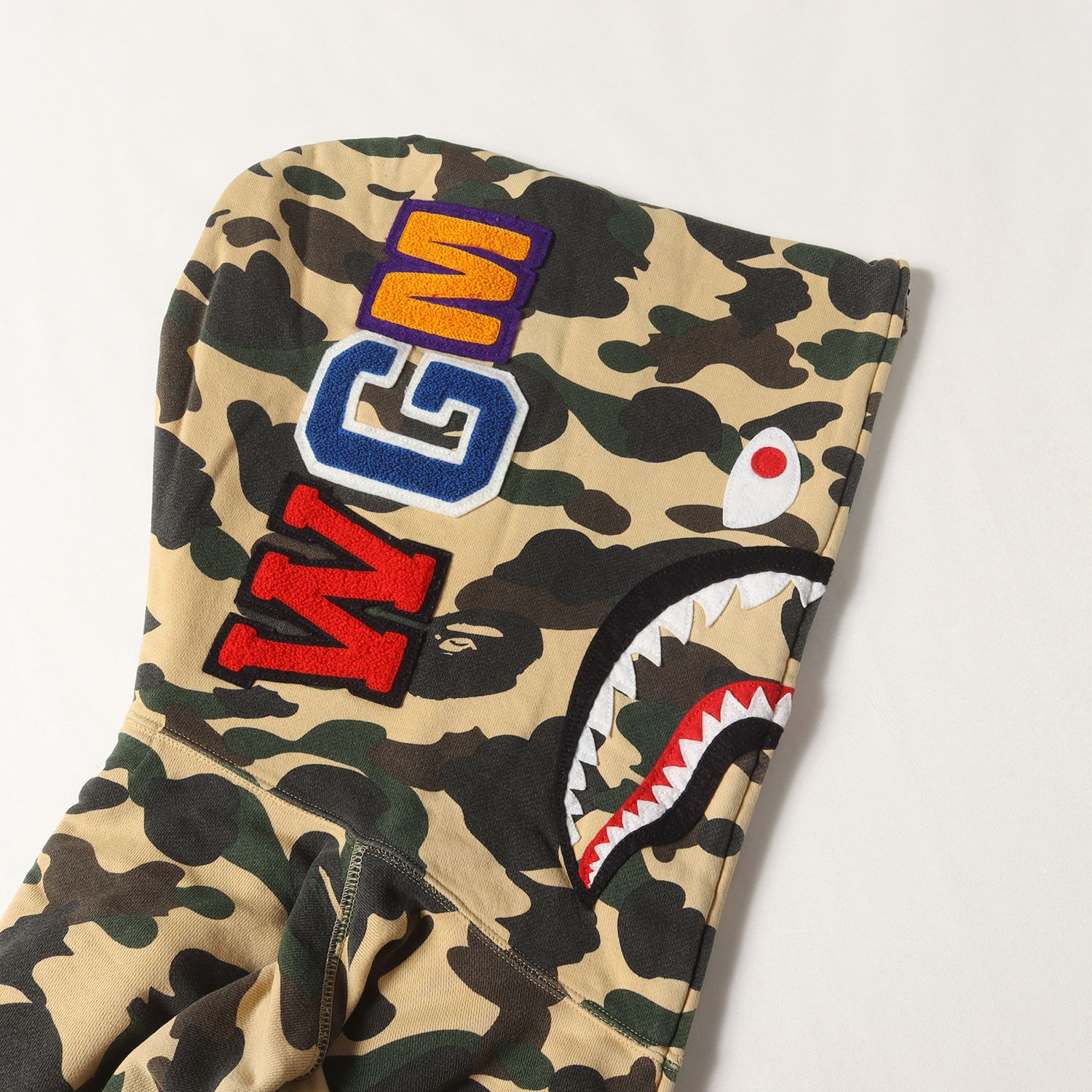 A BATHING APE イエローカモパーカー A BATHING APE - A Bathing Ape シャークパーカー イエローカモ