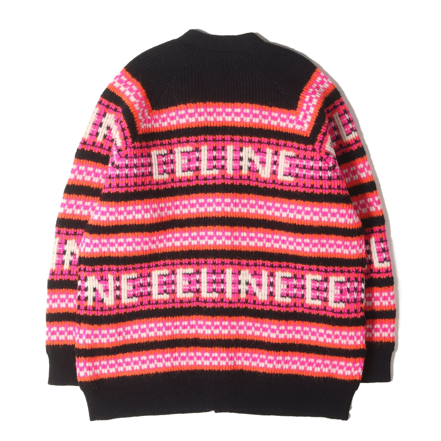 CELINE セリーヌ　23SS ロゴスキージャカードウールカーディガン　S CELINE - セリーヌ 23AW 2AC22579S ビジュー装飾スキージャ